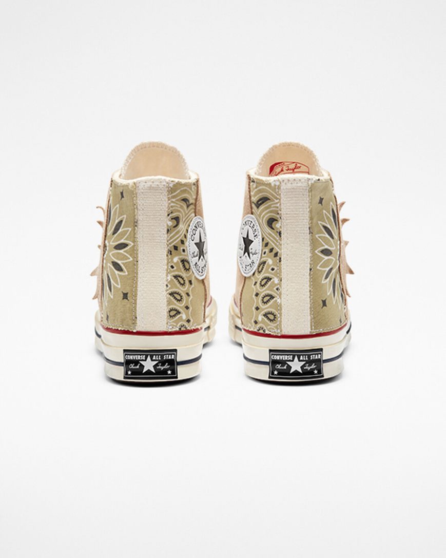 Women's Converse Chuck 70 LTD Paisley Suede High Top Shoes Beige Brown | AU 5C914X